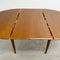 Restored Mid Century Parker Teak Round Extension Dining Table