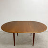 Restored Mid Century Parker Teak Round Extension Dining Table