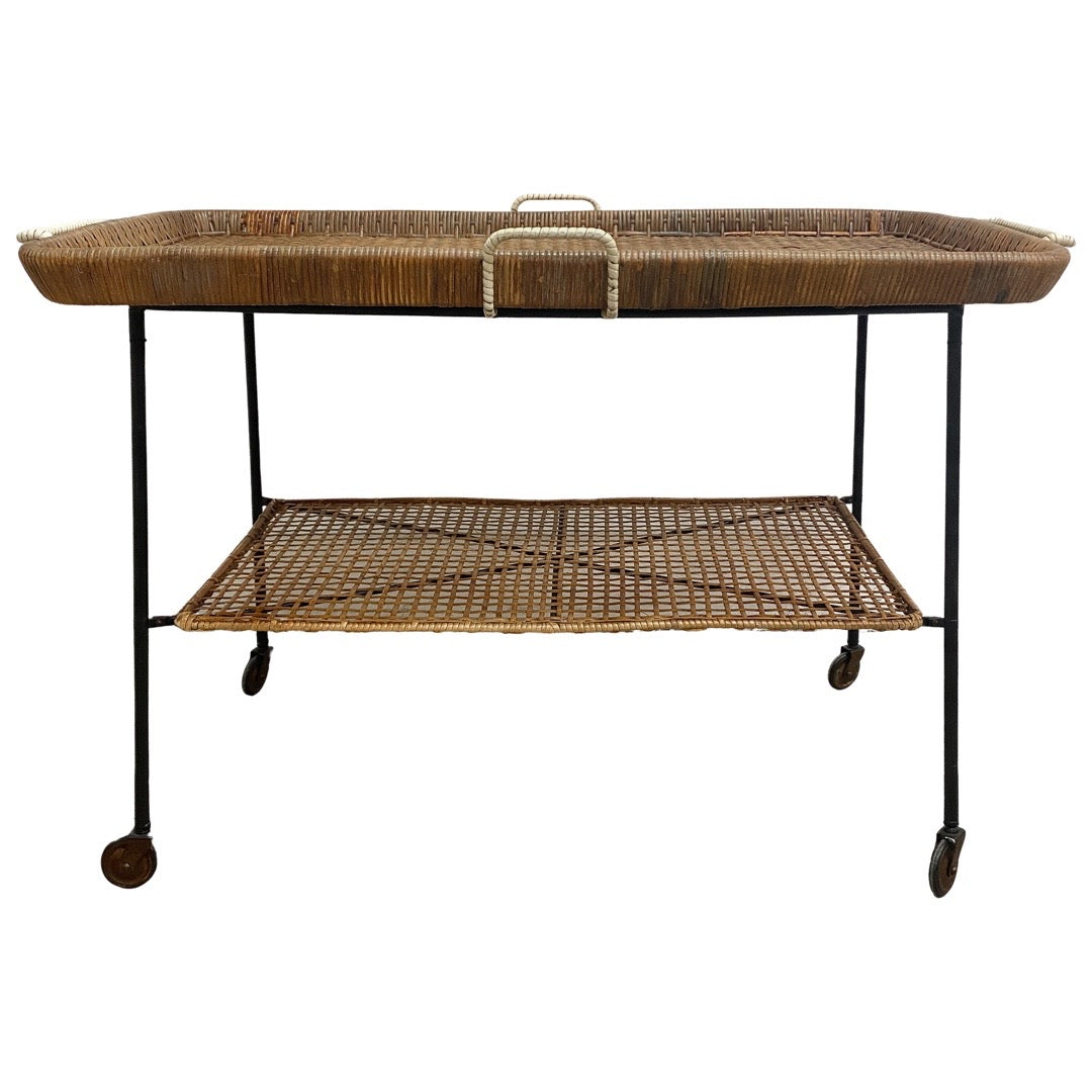 Restored Mid Century Serving Trolley