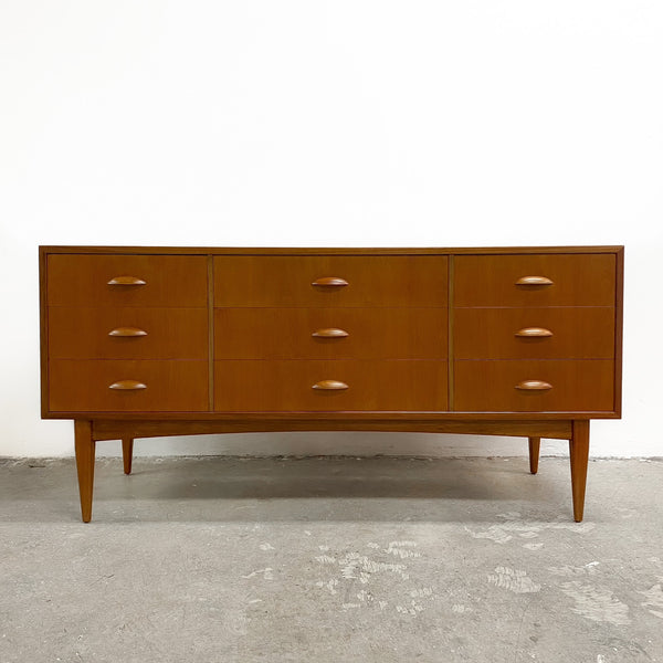 Restored Mid Century Teak Chest Of Drawers