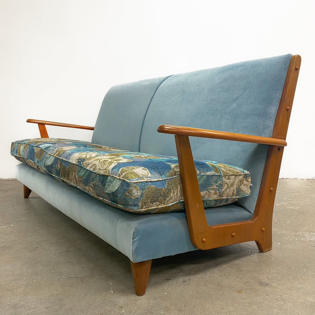 Restored Mid Century Three Seater Sofa Lounge