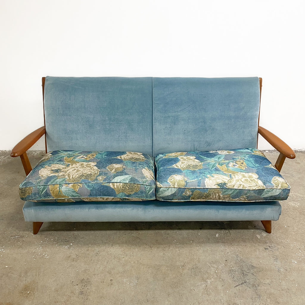 Restored Mid Century Three Seater Sofa Lounge
