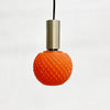 Retro Mid Century Orange Glass Pendant Light