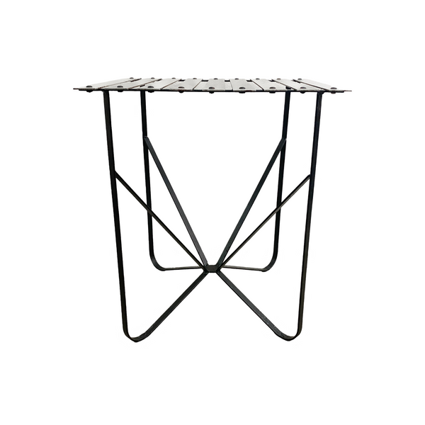 Rustic Aluminium Slat Outdoor Table