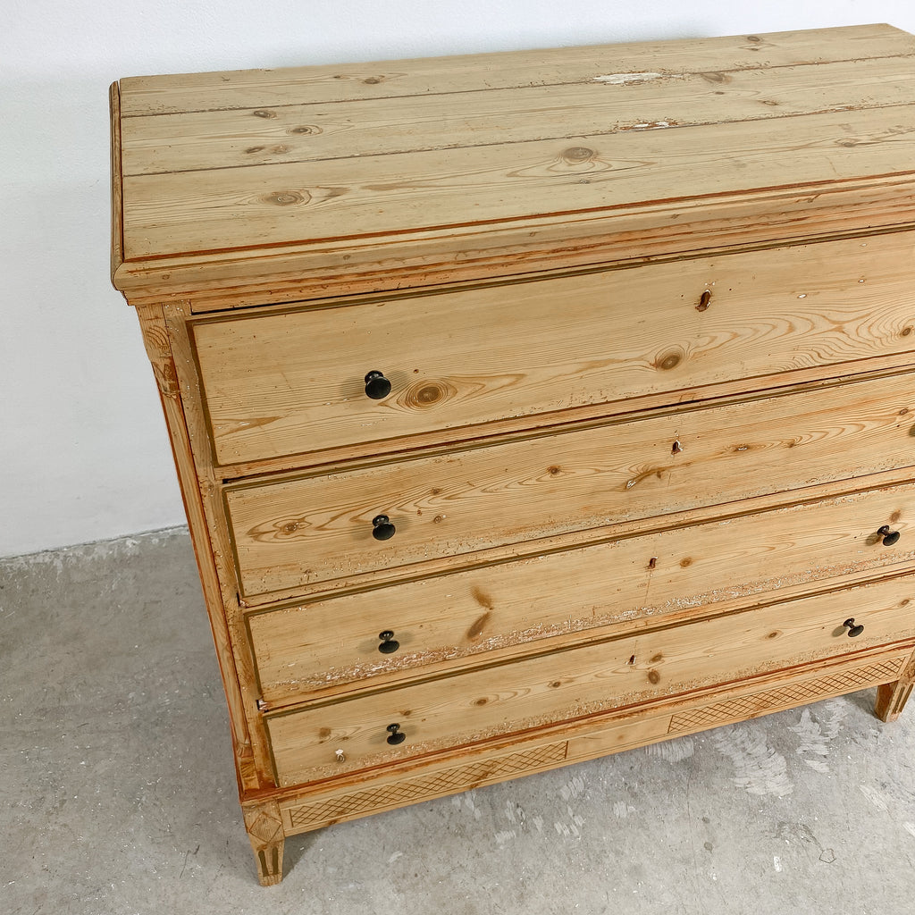 Rustic Baltic Pine Chest Of Drawers