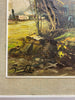 Mid Century Painting By S.Stilo Italy Cottage Scene