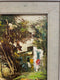 Mid Century Painting By S.Stilo Italy Cottage Scene