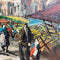 S.Stilo Original Oil On Board Market Scene