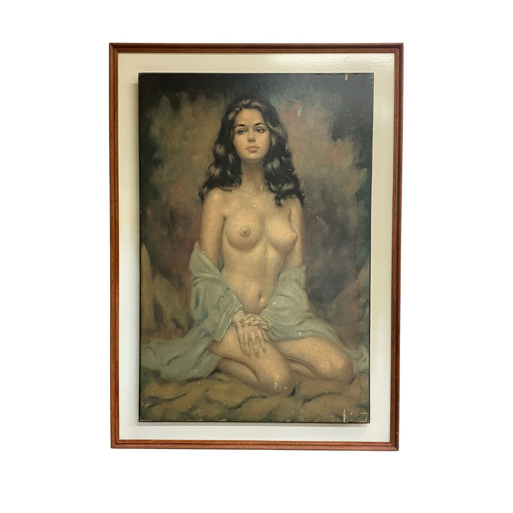Semi Nude Lady Print By Artist Larry Vincent Garrison
