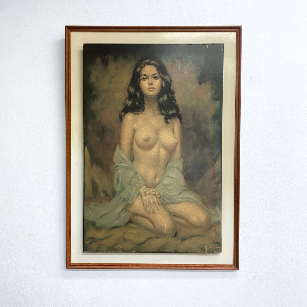 Semi Nude Lady Print By Artist Larry Vincent Garrison