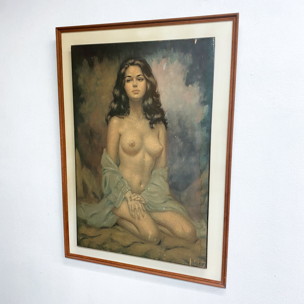 Semi Nude Lady Print By Artist Larry Vincent Garrison