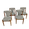 Set 4 1970's Mid Century T Back Dining Chairs