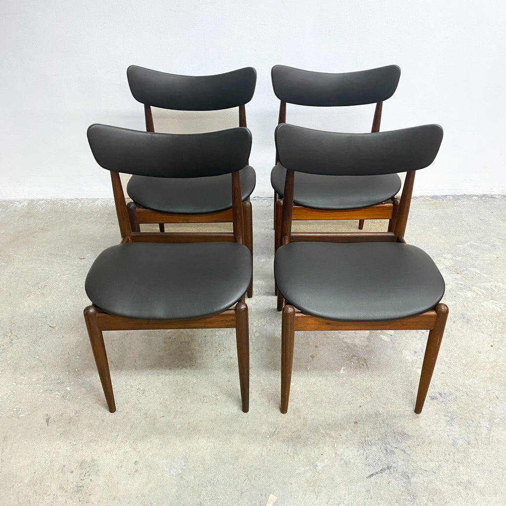 Set Of 4 Parker Mid Century Matchstick Dining Chairs