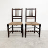 Set Of 4 Rush Seat Antique Chairs