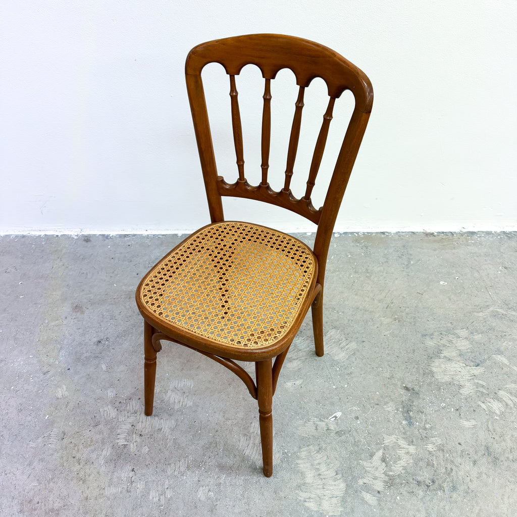 Set Of 6 Mid Century Bentwood And Rattan Dining Chairs By Ligna