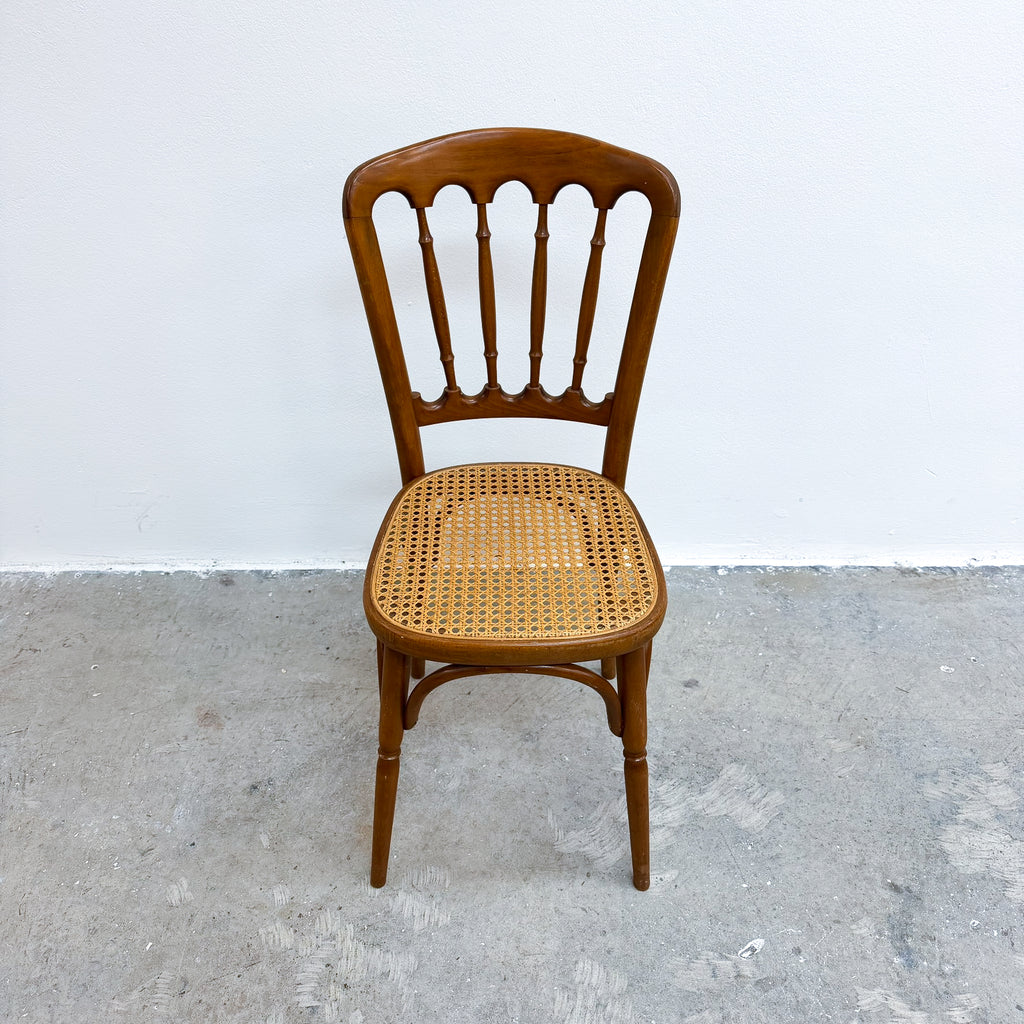 Set Of 6 Mid Century Bentwood And Rattan Dining Chairs By Ligna
