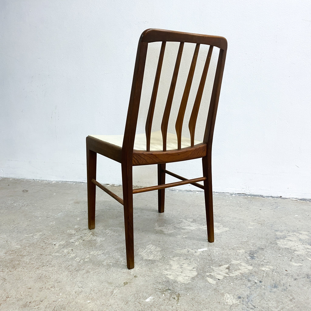 Set Of 6 Mid Century TH Brown Blackwood Dining Chairs