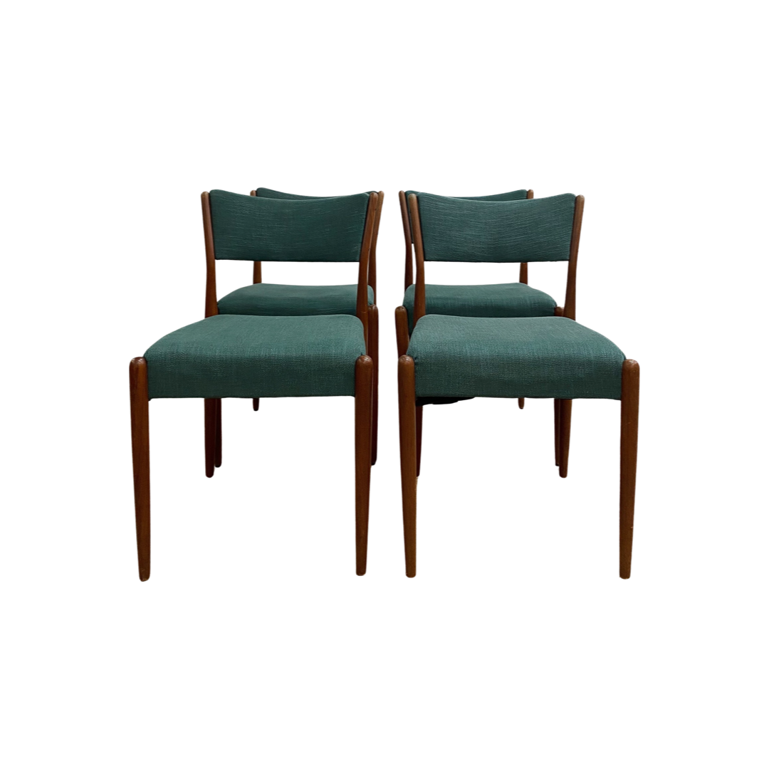 Set Of Four Mid Century Parker Teak Dining Chairs Model 97 The Design Ark