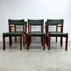 Set Of Six Australian Rosewood And Green Leather Dining Chairs By Jeremy Griffith