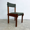 Set Of Six Australian Rosewood And Green Leather Dining Chairs By Jeremy Griffith