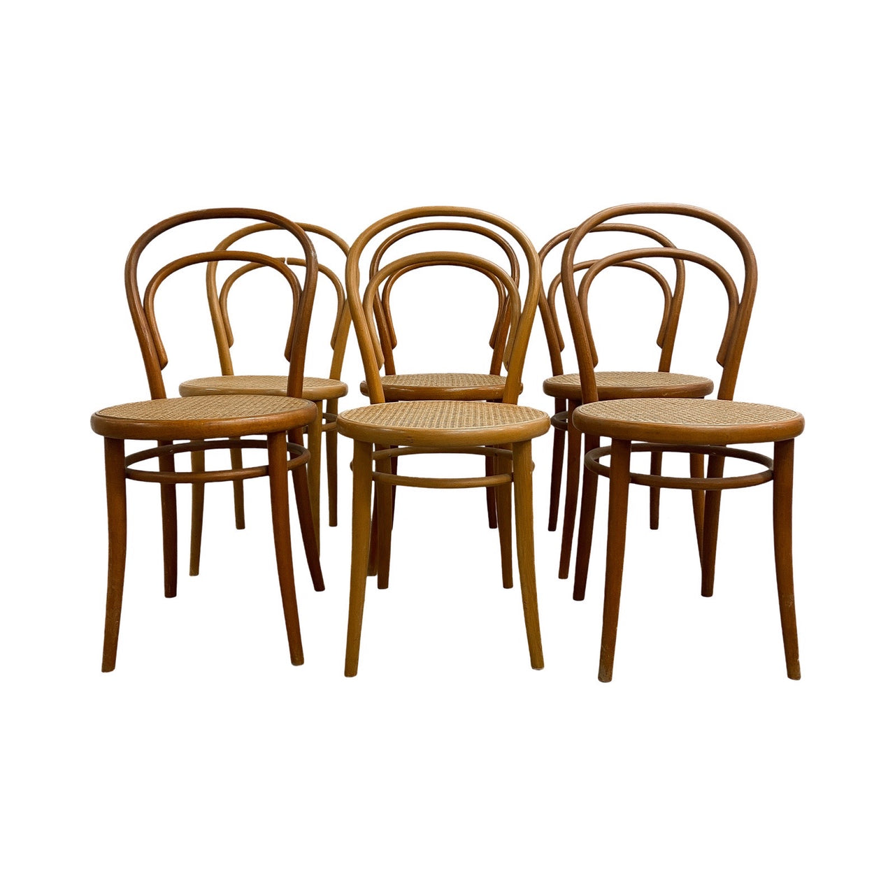 Set Of Six Bentwood Dining Chairs