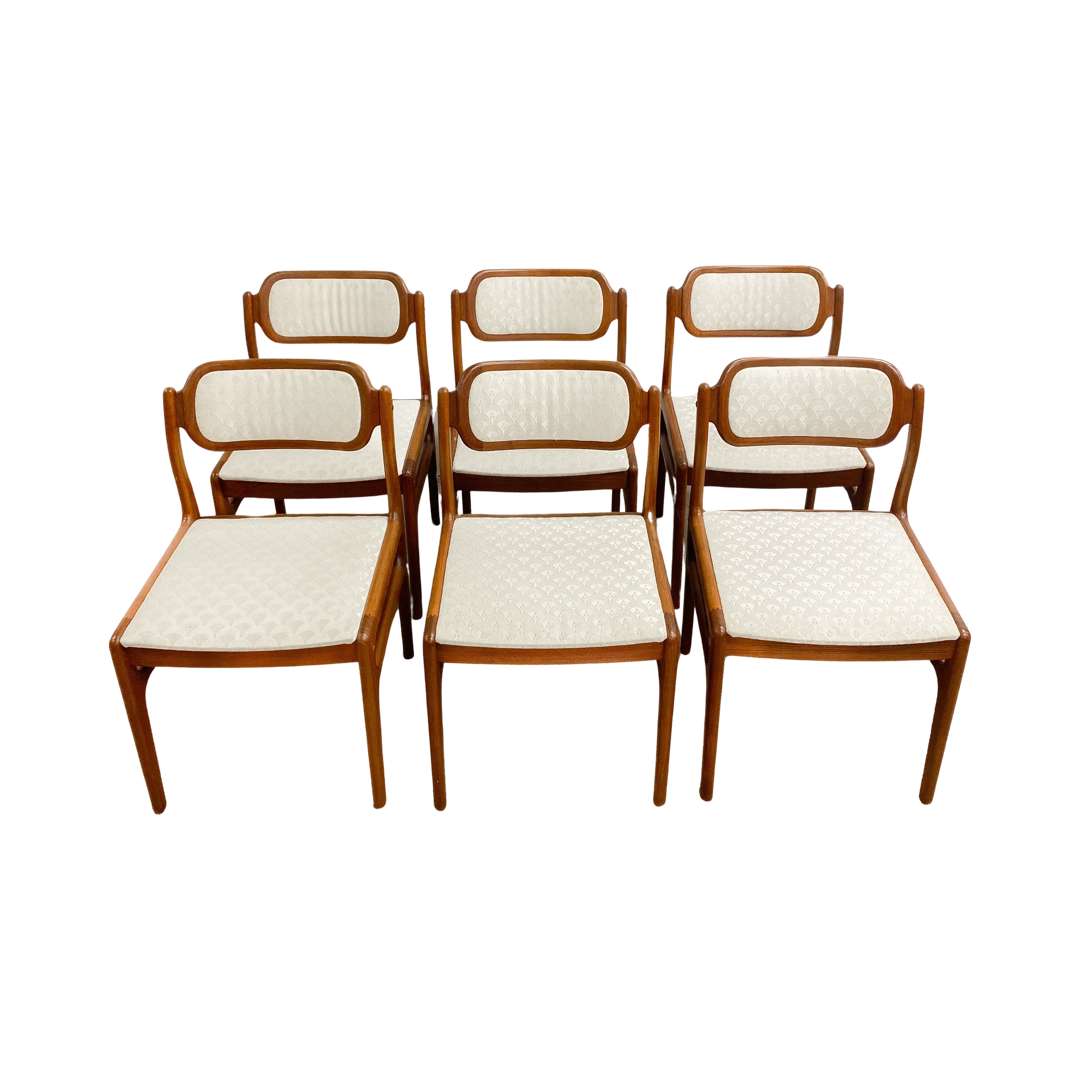 Set of Six Mid Century Danish Dining Chairs By Johannes Anderson