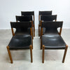 Set Of Six Fler 'Flervilla' Black Leather Sling Chairs