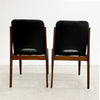 Set Of Six Mid Century Vinyl CRO Furniture Dining Chairs
