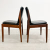 Set Of Six Mid Century Vinyl CRO Furniture Dining Chairs