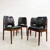 Set Of Six Mid Century Vinyl CRO Furniture Dining Chairs