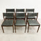 Set Of Six Uldum Mobelfabrik Danish Rosewood Leather Dining Chairs