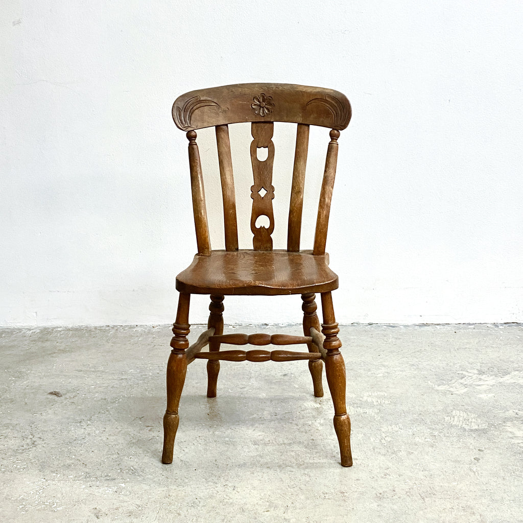 Set 4 Victorian Antique Windsor Farmhouse Wooden Dining Chairs– The ...