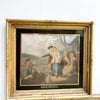Framed artwork of 'Welsh Peasants' with a gold frame on a white wall.