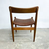 Set of 4 Mid Century Teak Parker 'Nordic' Dining Chairs With Original Leather Seats