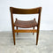 Set of 4 Mid Century Teak Parker 'Nordic' Dining Chairs With Original Leather Seats