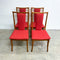 Set of 4 Parker Mid Century T-Back Dining Chairs