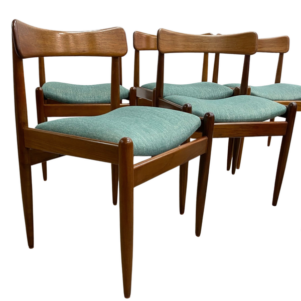 Set of 6 Parker Nordic Dining Chairs With Restored Blackwood Frames