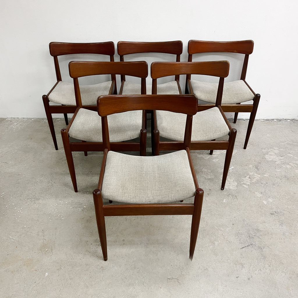 Set of 6 Parker Nordic Dining Chairs With Blackwood Frames