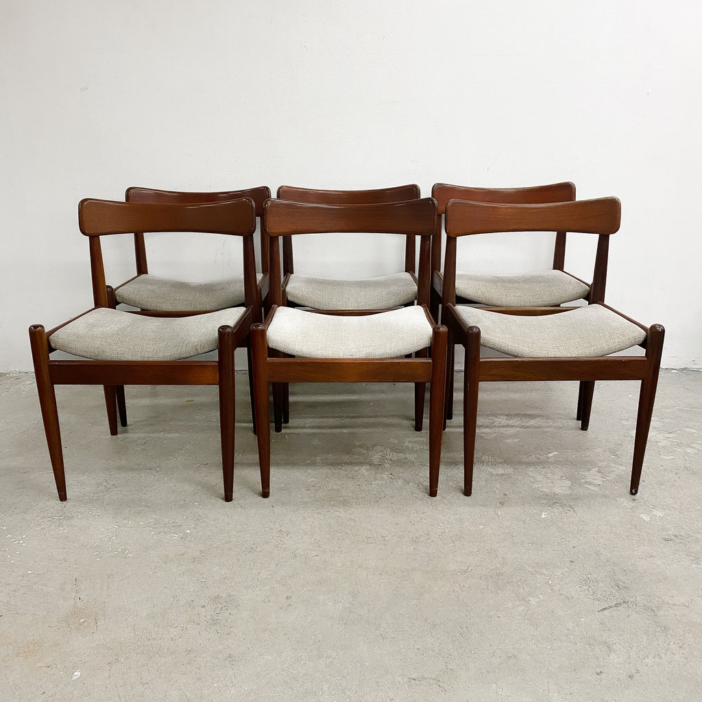Set of 6 Parker Nordic Dining Chairs With Blackwood Frames