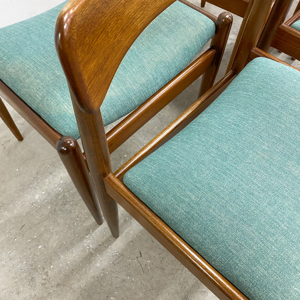 Set of 6 Parker Nordic Dining Chairs With Restored Blackwood Frames