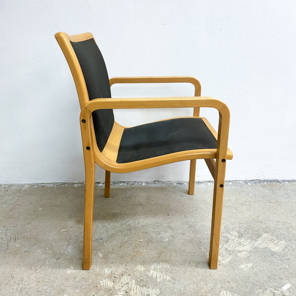 Set of Four Beech European 1960's/70's Chairs
