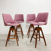 Set of Four Burgess Mid Century Swivel Bar Stools
