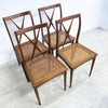 Set of Four John Duffecy Mid Century Cross Back Dining Chairs