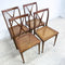Set of Four John Duffecy Mid Century Cross Back Dining Chairs