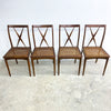 Set of Four John Duffecy Mid Century Cross Back Dining Chairs