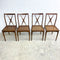 Set of Four John Duffecy Mid Century Cross Back Dining Chairs