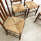 Set of Four Rush Seat Dining Chairs