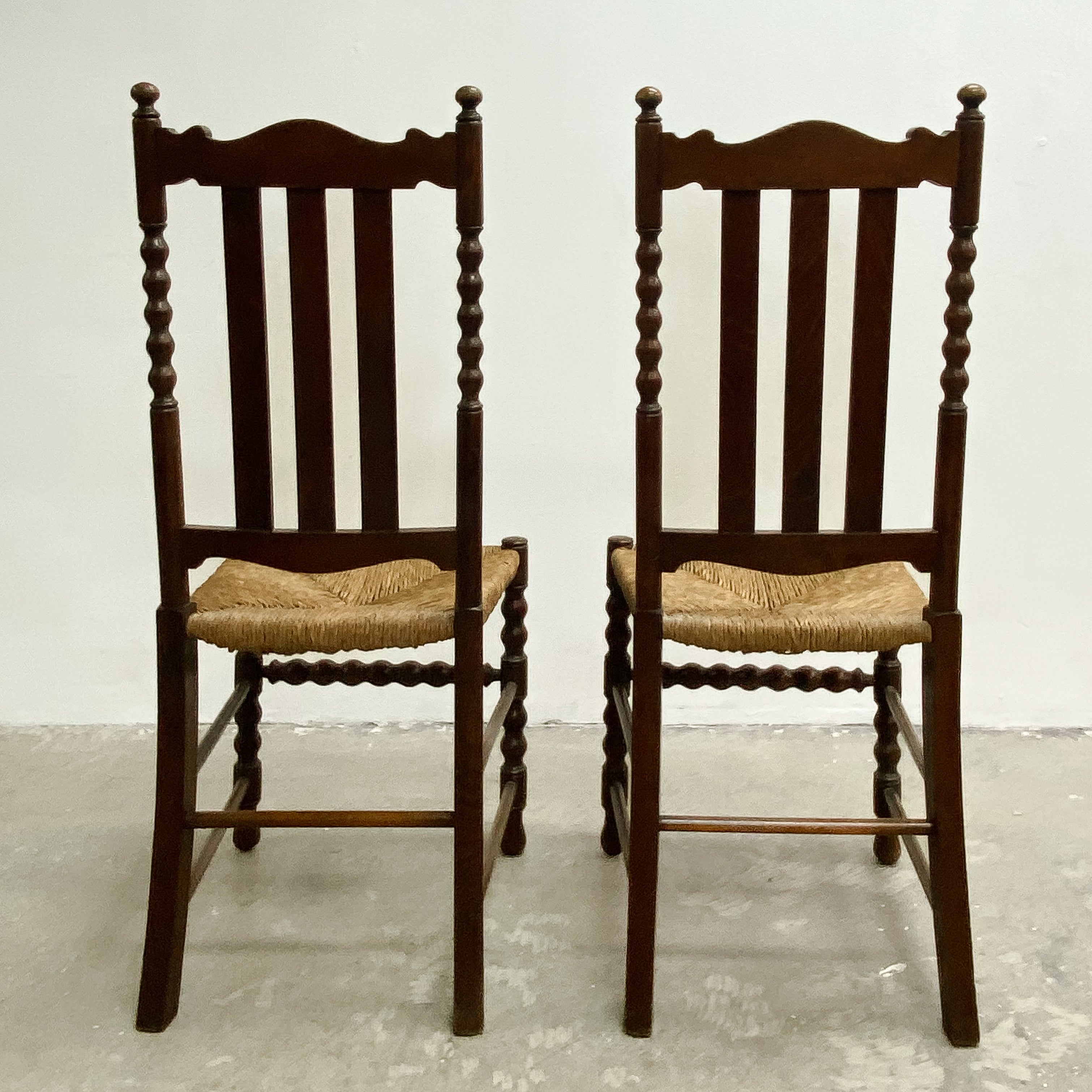 Set of Four Vintage Rush Seat Oak Dining Chairs– The Design Ark