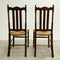 Set of Four Rush Seat Dining Chairs