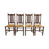 Set of Four Rush Seat Dining Chairs